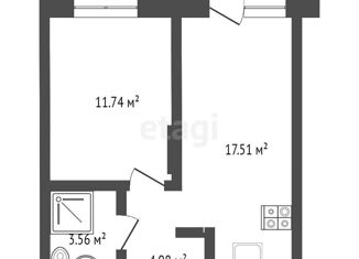 Продаю 1-комнатную квартиру, 36.86 м2, Тюмень, Краснооктябрьская улица, 16