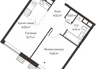 Продается двухкомнатная квартира, 38 м2, поселение Мосрентген, жилой комплекс Квартал Румянцево, к2