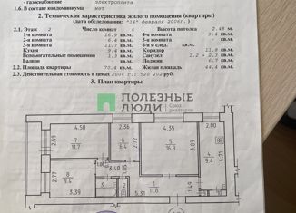 4-комнатная квартира на продажу, 70 м2, Ижевск, улица имени Барышникова, 81, Восточный жилой район