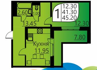 Продам однокомнатную квартиру, 40.7 м2, Пермь, улица Гашкова, 51, ЖК Мотовилихинский