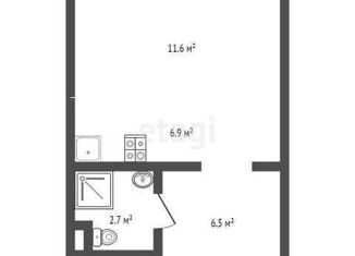 Продам квартиру студию, 27.7 м2, Ярославль, улица Лескова, 36, район Сокол