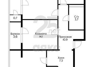 Продажа 3-комнатной квартиры, 103 м2, Краснодар, Казбекская улица, 12, Казбекская улица