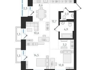 Продаю квартиру студию, 67.3 м2, Новосибирская область, улица Гоголя, 13