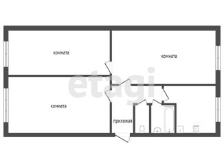 Трехкомнатная квартира на продажу, 58.5 м2, Красноярск, Львовская улица, 37