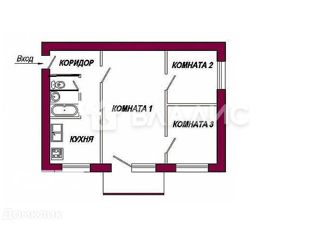 3-комнатная квартира на продажу, 47.6 м2, Липецк, улица Космонавтов, 7/1