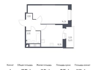 Продажа 1-ком. квартиры, 33.92 м2, Колпино, ЖК Новое Колпино, жилой комплекс Новое Колпино, к34