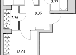 2-ком. квартира на продажу, 63.8 м2, Санкт-Петербург, Выборгский район, улица Кустодиева, 7к1