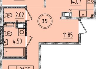 Продается двухкомнатная квартира, 63.79 м2, посёлок Шушары, Витебский проспект