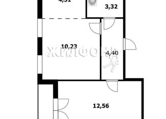 Продаю 2-ком. квартиру, 35.1 м2, Новосибирск, Фабричная улица, 65, ЖК Чернышевский