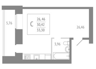 Продам квартиру студию, 33.3 м2, Архангельск, ЖК Легенда, Московский проспект, 50