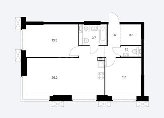 Продам 3-комнатную квартиру, 63.1 м2, Москва, Волоколамское шоссе, 24к2, станция Стрешнево