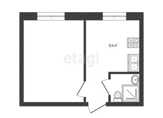 Продам 1-комнатную квартиру, 31.2 м2, Санкт-Петербург, улица Константина Заслонова, 4, улица Константина Заслонова