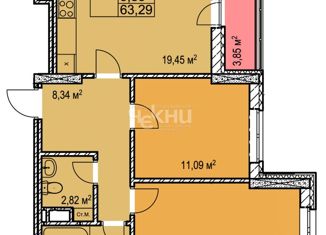 Продается 2-ком. квартира, 64 м2, Нижний Новгород, Проломная улица, 40, Проломная улица