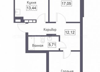 Продается 2-ком. квартира, 64 м2, Казань, ЖК Казань XXI Век, проспект Альберта Камалеева, 30