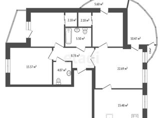 4-ком. квартира на продажу, 105 м2, Красноярский край, улица Петра Подзолкова, 6