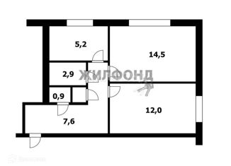 Продам 2-комнатную квартиру, 41.3 м2, село Красный Яр, Советская улица, 53