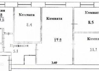 Продается 4-комнатная квартира, 68 м2, Чернушка, улица Нефтяников, 10