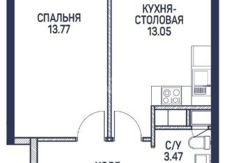 Продаю 1-ком. квартиру, 36 м2, Москва, ЖК Любовь и Голуби