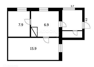 Продается 2-ком. квартира, 30 м2, поселок Маяк, Октябрьская улица, 1