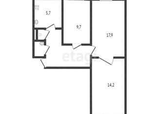 Продам 3-комнатную квартиру, 57.7 м2, Строитель, улица Ленина, 6