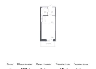 Продаю квартиру студию, 22.84 м2, Колпино, жилой комплекс Новое Колпино, к34, ЖК Новое Колпино