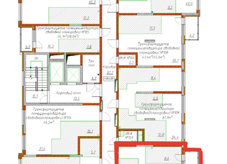 Продается трехкомнатная квартира, 76.6 м2, Кемеровская область