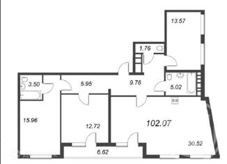 Продам 3-ком. квартиру, 103.2 м2, Санкт-Петербург, набережная Миклухо-Маклая, 1к1, метро Приморская