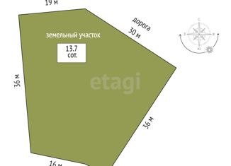 Продаю земельный участок, 13.7 сот., деревня Молчанова