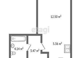 Продажа квартиры студии, 25.57 м2, Тюмень, Харьковская улица, 74, ЖК Сердце Сибири