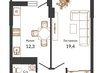 Продам 1-комнатную квартиру, 41 м2, Ростов-на-Дону, улица Шеболдаева, 95с2, ЖК Первый