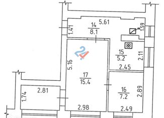 Продаю 2-ком. квартиру, 35.9 м2, село Пычас, Гвардейская улица, 10