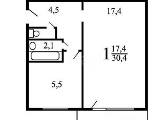 Однокомнатная квартира на продажу, 30.2 м2, Москва, Мастеровая улица, 4, станция Шоссе Энтузиастов