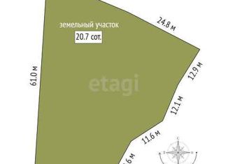 Продается земельный участок, 20.7 сот., поселок Туринский, улица Строителей