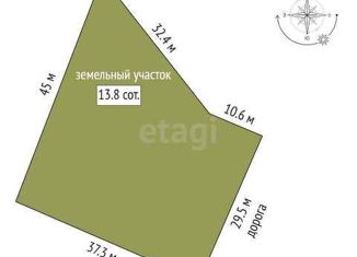 Участок на продажу, 13.8 сот., деревня Молчанова, Приозёрная улица, уч7