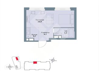 1-ком. квартира на продажу, 33 м2, Москва, улица Лобачевского, 124к1, ЖК Огни