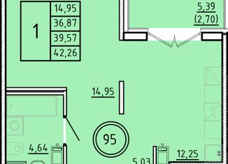 Продается 1-комнатная квартира, 36.87 м2, Санкт-Петербург, Образцовая улица, 6к1