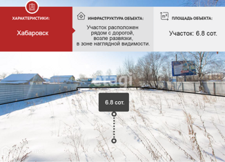 Продаю участок, 6.8 сот., Хабаровск, проспект 60-летия Октября