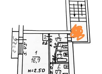 Продам однокомнатную квартиру, 30.9 м2, Мценск, 1-й микрорайон, 12