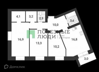 Продается трехкомнатная квартира, 81 м2, Вологда, микрорайон Водники, Машиностроительная улица, 6