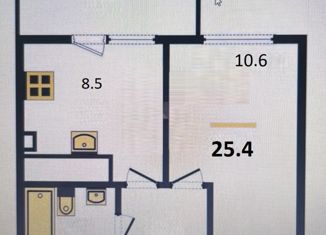 Продаю 1-ком. квартиру, 25.4 м2, Ростов-на-Дону, Раздорская улица, 2А, ЖК Грин Парк