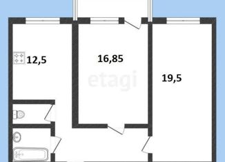 Продажа двухкомнатной квартиры, 60.8 м2, Краснодарский край, улица имени Валерия Гассия, 4/7к2