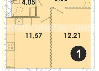 Продажа 1-комнатной квартиры, 35.4 м2, поселок Дзержинск, микрорайон Современник, 25