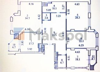 Продаю пятикомнатную квартиру, 169.7 м2, Москва, Ломоносовский проспект, 25к3, ЖК Доминион