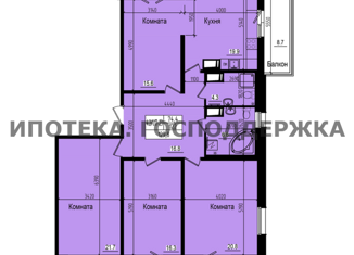 Продается 4-ком. квартира, 129.8 м2, посёлок Парголово, Ольгинская дорога, 3/20