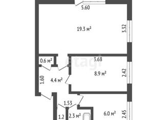 Продажа 2-ком. квартиры, 42.7 м2, Санкт-Петербург, улица Зайцева, 19/18, улица Зайцева