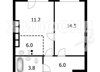 Квартира на продажу студия, 41.3 м2, Новосибирск, ЖК Смарт Авеню, улица Кирова, 274