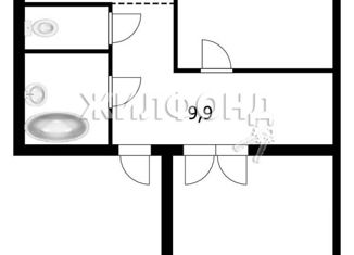 Двухкомнатная квартира на продажу, 56.3 м2, Новосибирск, улица Правды, 5А, улица Правды