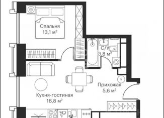 Продаю 1-комнатную квартиру, 39.8 м2, Москва, ЖК Сити Бэй, Волоколамское шоссе, 95/2