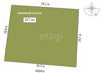 Продажа земельного участка, 10 сот., деревня Ракитинка, Центральная улица