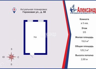 Продается комната, 125.3 м2, Санкт-Петербург, Гороховая улица, 68, метро Звенигородская